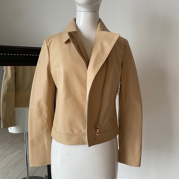 Tory Burch Harper Motorcycle Leather Jacket - Picture 1 of 6